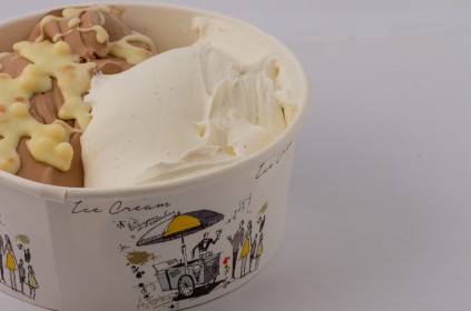 Gelato σοκολάτα γάλακτος και βανίλια 700γρ